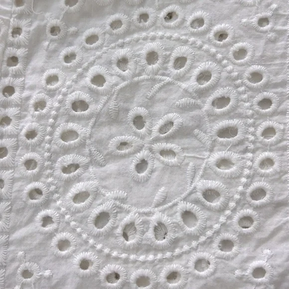 Maaji Eyelet Embroidered Cover Up Dress Ivory Beach Mini Small Coastal Chic